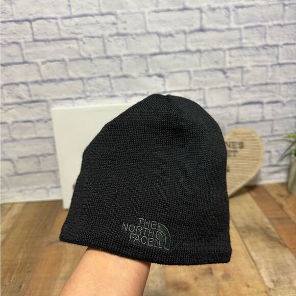 The North Face Winter Hat Black One Size Polyester Wool - Picture 4 of 7